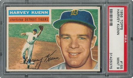 Lot #6167  1956 Topps #155 Harvey Kuenn - PSA MINT 9 - None Higher! - Image 1