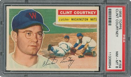 Lot #6171  1956 Topps #159 Clint Courtney - PSA NM-MT 8 - Image 1