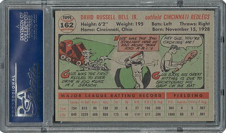 Lot #6174  1956 Topps #162 Gus Bell - PSA MINT 9 - one Higher! - Image 2
