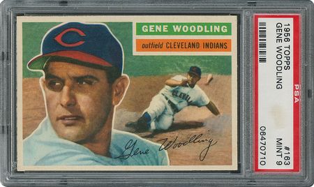 Lot #6175  1956 Topps #163 Gene Woodling - PSA MINT 9 - one Higher! - Image 1