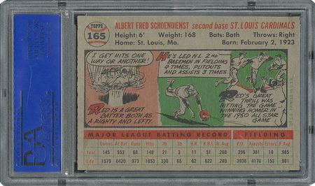 Lot #6177  1956 Topps #165 Red Schoendienst - PSA MINT 9 - one Higher! - Image 2