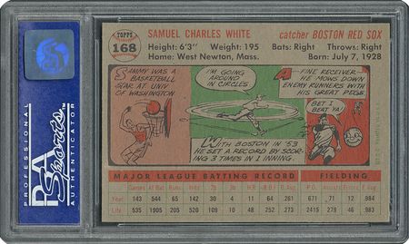 Lot #6180  1956 Topps #168 Sammy White - PSA MINT 9 - two Higher! - Image 2