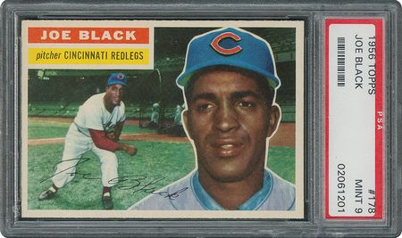 Lot #6190  1956 Topps #178 Joe Black - PSA MINT 9 - one Higher! - Image 1