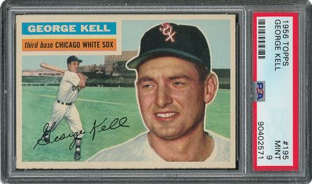 Lot #6207  1956 Topps #195 George Kell - PSA MINT 9 - None Higher! - Image 1