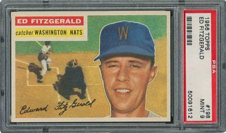 Lot #6210  1956 Topps #198 Ed Fitzgerald - PSA MINT 9 - None Higher! - Image 1