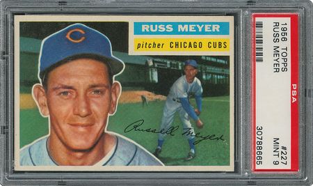 Lot #6239  1956 Topps #227 Russ Meyer - PSA MINT 9 - None Higher! - Image 1