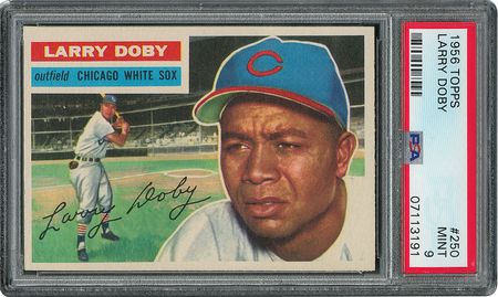 Lot #6262  1956 Topps #250 Larry Doby - PSA MINT 9 - None Higher! - Image 1