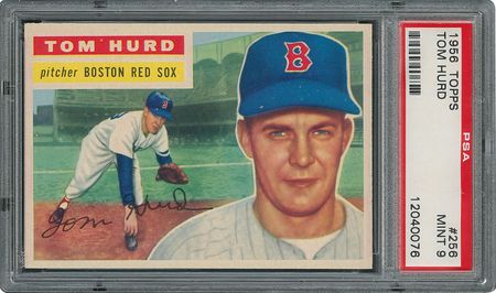 Lot #6268  1956 Topps #256 Tom Hurd - PSA MINT 9 - None Higher! - Image 1