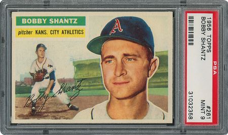 Lot #6273  1956 Topps #261 Bobby Shantz - PSA MINT 9 - None Higher! - Image 1