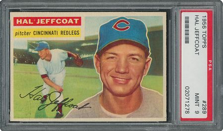 Lot #6301  1956 Topps #289 Hal Jeffcoat - PSA MINT 9 - None Higher! - Image 1