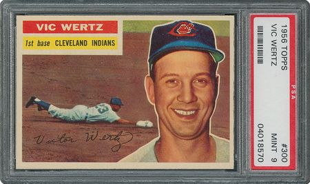 Lot #6312  1956 Topps #300 Vic Wertz - PSA MINT 9 - None Higher! - Image 1