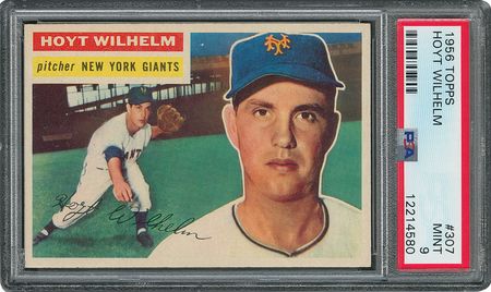 Lot #6319  1956 Topps #307 Hoyt Wilhelm - PSA MINT 9 - None Higher! - Image 1