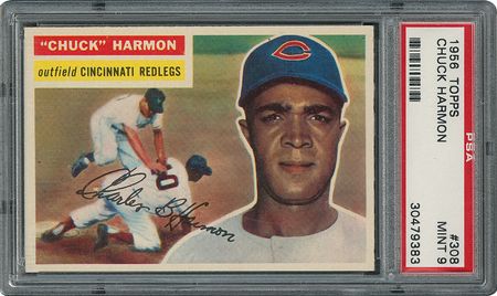 Lot #6320  1956 Topps #308 Chuck Harmon - PSA MINT 9 - None Higher! - Image 1