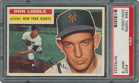Lot #6337  1956 Topps #325 Don Liddle - PSA MINT 9 - None Higher! - Image 1