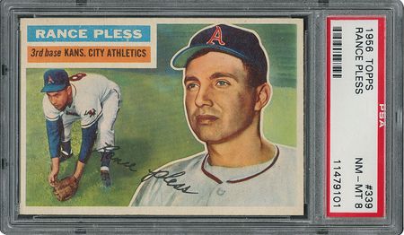 Lot #6351  1956 Topps #339 Rance Pless - PSA NM-MT 8 - Image 1