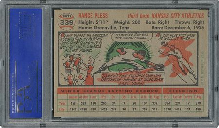 Lot #6351  1956 Topps #339 Rance Pless - PSA NM-MT 8 - Image 2
