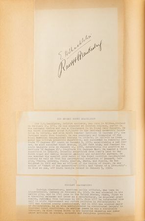 Lot #179 Notables: Diverse scrapbook highlighted by William Ellery, Nathaniel Banks, and Ernest Shackleton - Image 1