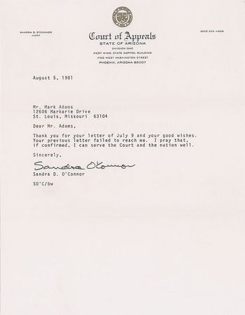 Lot #304 Sandra Day O'Connor - Image 1