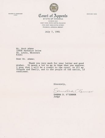 Lot #304 Sandra Day O'Connor - Image 3