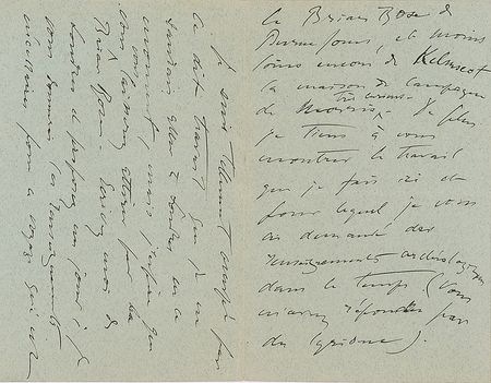 Lot #436 John Singer Sargent Handwritten Letter Signed - Image 2