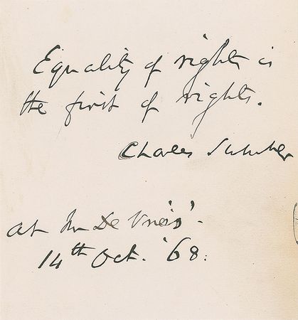 Lot #324 Charles Sumner - Image 1