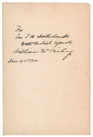 Lot #33 William McKinley: McKinley's Christmas gift to a White House staffer - Image 2