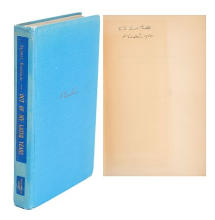 Lot #200 Albert Einstein: Sought-after volume of Einstein's essays, presented to a preeminent cancer surgeon - Image 1