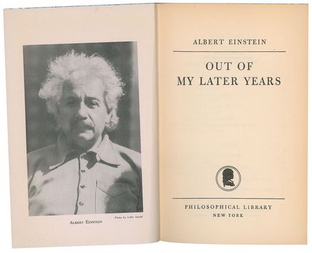 Lot #200 Albert Einstein: Sought-after volume of Einstein's essays, presented to a preeminent cancer surgeon - Image 4