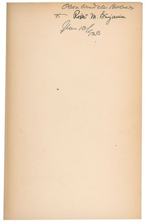 Lot #190 Oliver Wendell Holmes, Jr Book - Image 2