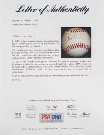 Lot #1115 Sandy Koufax and Don Drysdale Baseballs - Image 2