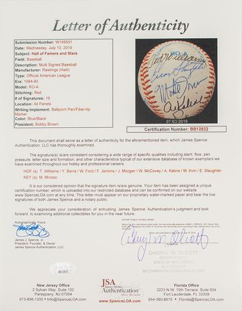 Lot #1088 Baseball Greats Baseball - Image 7