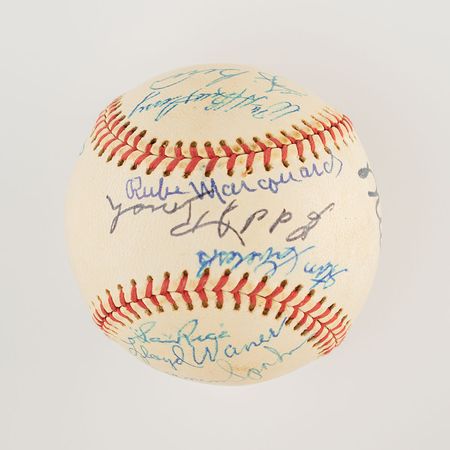 Lot #1090 Baseball Hall of Famers Baseball - Image 1