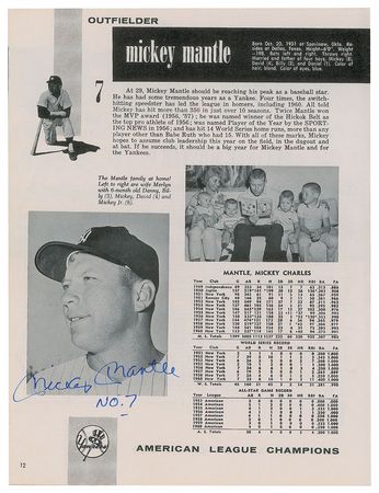 Lot #1132 NY Yankees: 1961 Program - Image 2