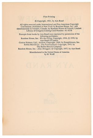 Lot #537 Ayn Rand Book - Image 4