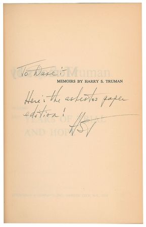 Lot #166 Harry S. Truman Book - Image 2