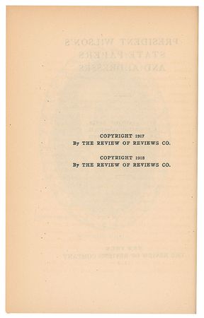 Lot #49 Woodrow Wilson Book - Image 3