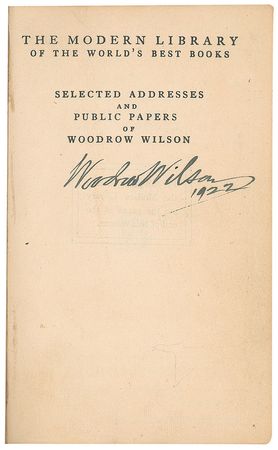 Lot #50 Woodrow Wilson Book - Image 2