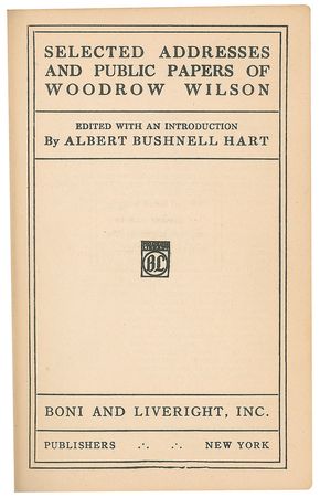 Lot #50 Woodrow Wilson Book - Image 3