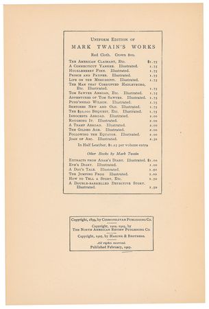 Lot #498 Samuel L. Clemens: Twain's rebuke of Christian Science: 