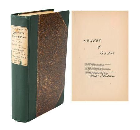 Lot #546 Walt Whitman: Leaves of Grass signed by America’s bard - Image 1