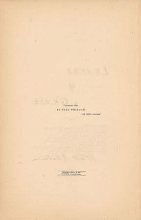 Lot #546 Walt Whitman: Leaves of Grass signed by America’s bard - Image 4
