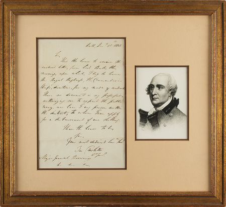 Lot #353 Guy Carleton Handwritten Letter Signed - Image 1