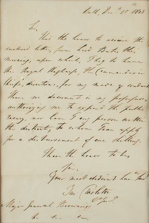 Lot #353 Guy Carleton Handwritten Letter Signed - Image 2