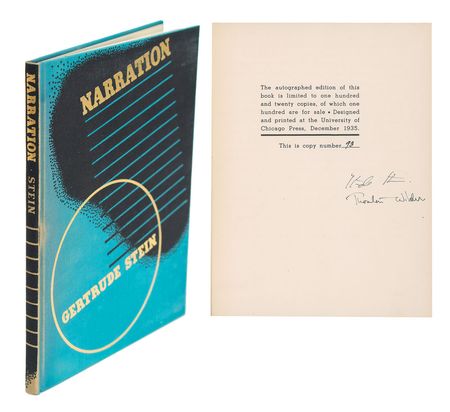 Lot #542 Gertrude Stein and Thornton Wilder Book - Image 1