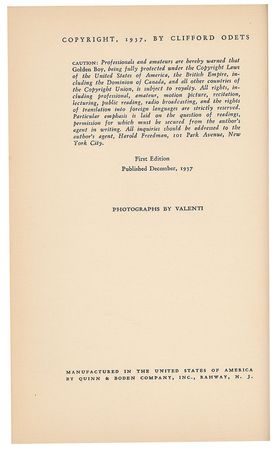 Lot #633 Clifford Odets Book - Image 4