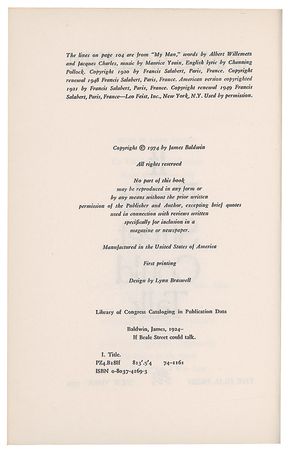 Lot #557 James Baldwin Book - Image 3