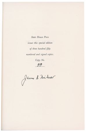 Lot #853 James A. Michener - Image 3