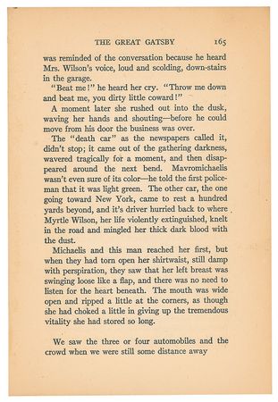 Lot #518 F. Scott Fitzgerald: Sought-after first edition of The Great Gatsby, with rare misprinted dust jacket text affixed inside - Image 8