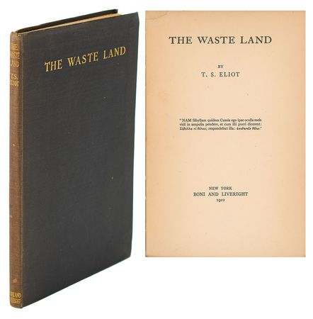 Lot #511 T. S. Eliot: First state of Eliot's The Waste Land - Image 1
