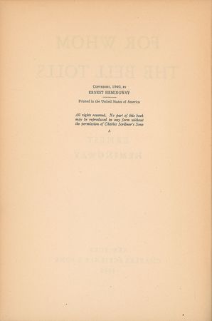 Lot #596 Ernest Hemingway Book - Image 3